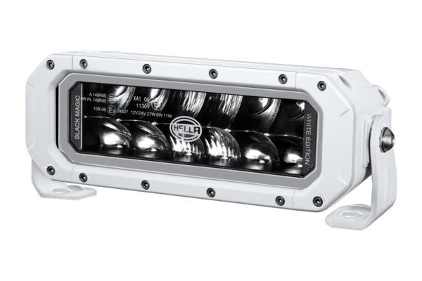 Hella Black Magic Tough Pro 9" Double Row LED Lightbar with Position Light - White Bezel