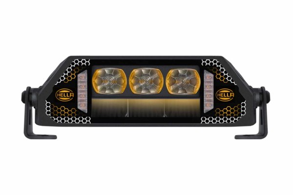 Hella DynaRay Double Row LED Lightbar 10" with Strobe & Position Light
