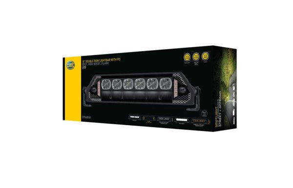 Hella DynaRay Double Row LED Lightbar 15" with Strobe & Position Light