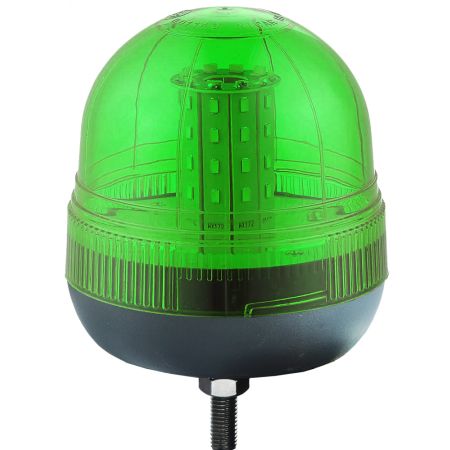 Single Bolt Multifunction Green LED Beacon - 12/24V