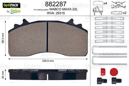 Mercedes Brake Pad Set (Wabco System)