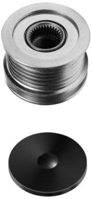 HELLA 9XU 358 038-071 Alternator Freewheel Clutch Thread Size: M16x1,5 Number of grooves: 6 with cap