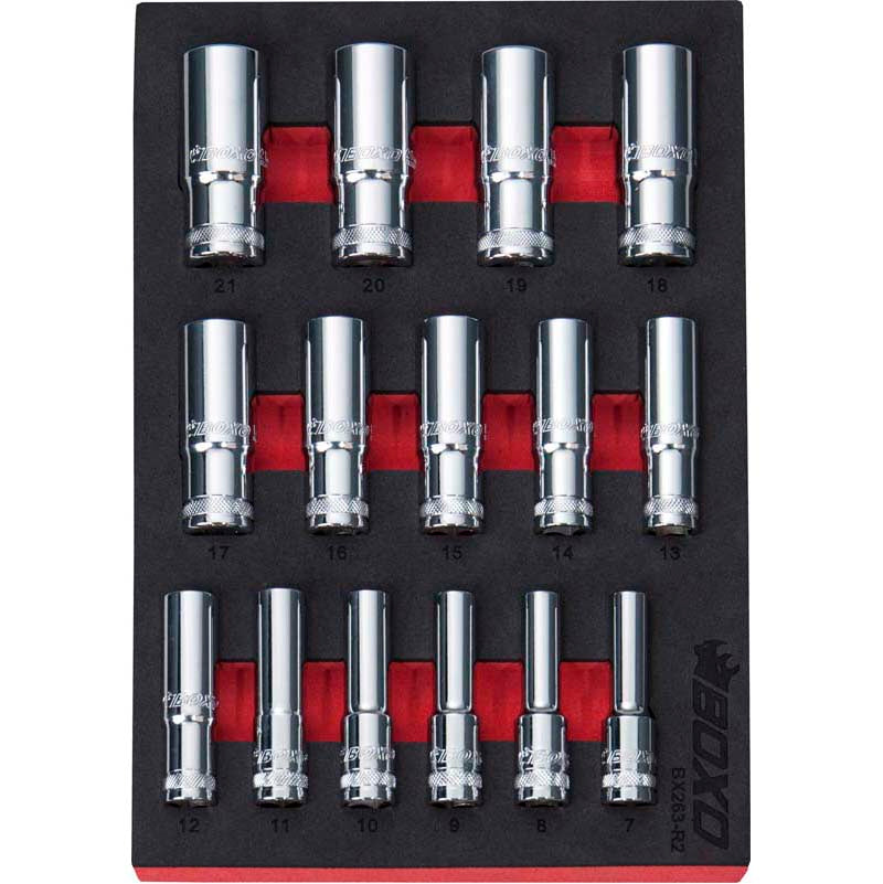 BOXO 56pc 1/4 & 3/8 Low Profile Socket & Bit Set BX619-R2 - Garage BOXO 56pc 1/4 & 3/8 Low Profile Socket & Bit Set BX619-R2 - Garage
