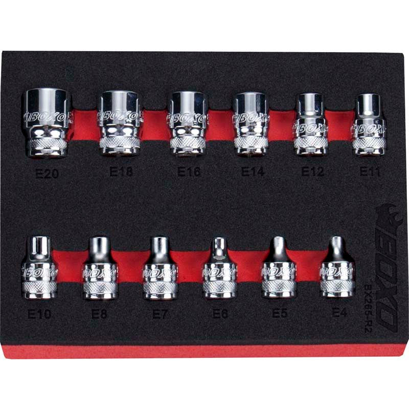 12 Pce 3/8" E-Torx Socket Set-Boxo-Equipment