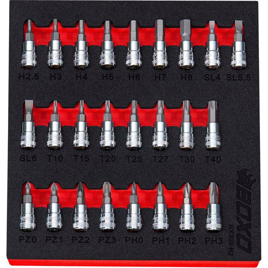 25 Pce 1/4" Master Bit Socket Set-Boxo-Equipment