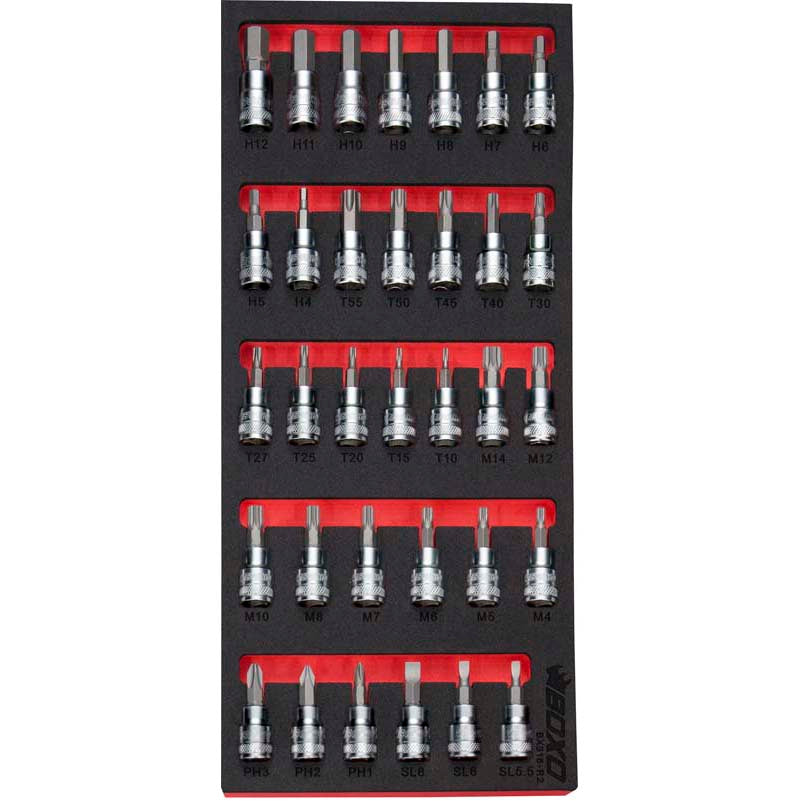 33 Pce Master 3/8" Bit Socket Set-Boxo-Equipment SKU: BX316-R2