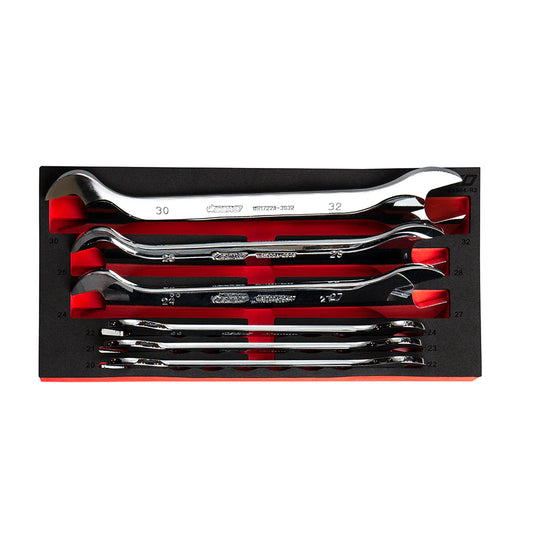 Boxo 6Pc Ultra Thin Double Open-Ended Spanner Set - 20mm to 32mm