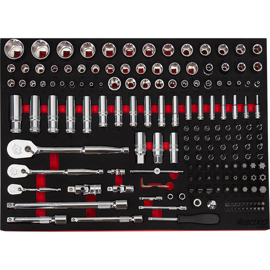 BOXO 171Pc 1/4", 3/8"& 1/2" Master Socket Set