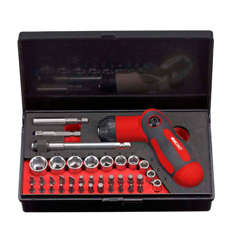 38 Pce Ratcheting Screwdriver Set-Boxo-Equipment