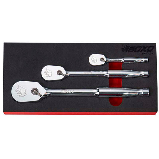 3Pc Pear-Head 90th Ratchet Set-Boxo-Equipment