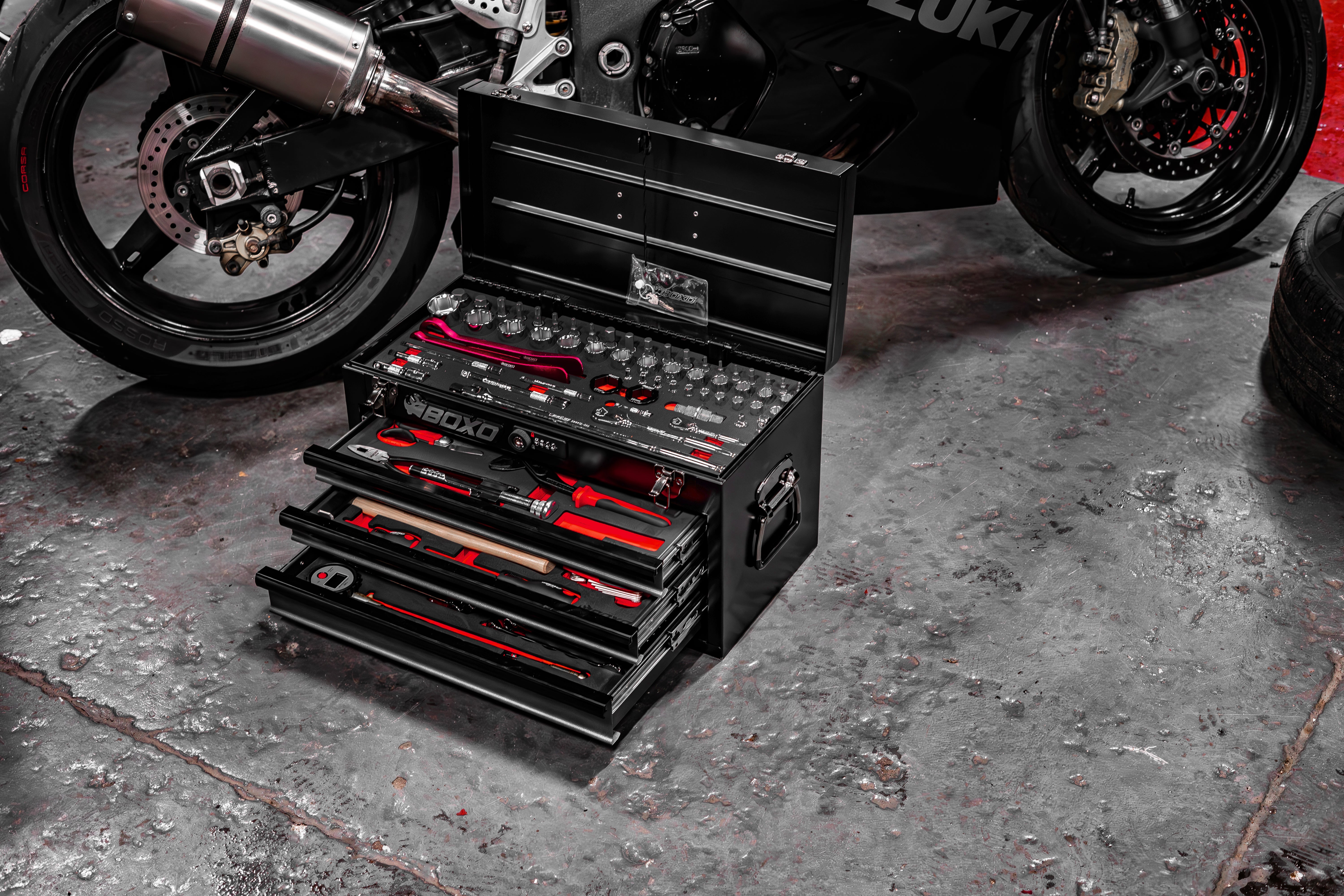 BOXO Moto 3 Drawer Carry Box & Tool Set – Truckstop Group