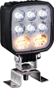 R65 Class 2 18W 4” LED Reversing Light With Amber Aux Warning – 12/24V