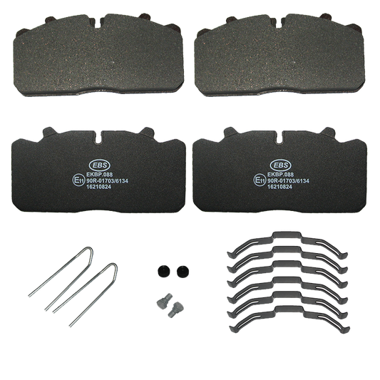 EBS EKBP.088 BRAKE PAD SET E11 - C/W FITTING KIT - PAN17