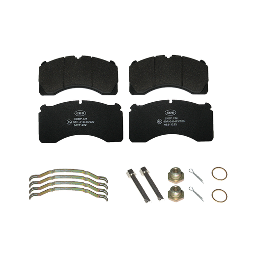 EBS EKBP.124 BRAKE PAD SET E11 - C/W FITTING KIT - DX195