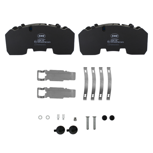 EBS EKBP.165 BRAKE PAD SET E11 - C/W FITTING KIT - SB6 - KEY TYPE
