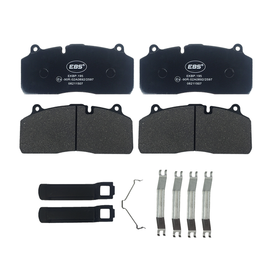 EBS EKBP.195 BRAKE PAD SET E11 - C/W FITTING KIT - DBT22LT