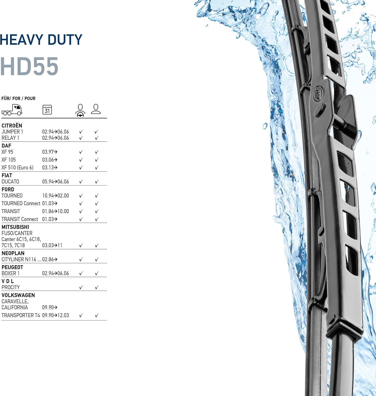 Hella Heavy Duty 22" Wiper Blade HD55