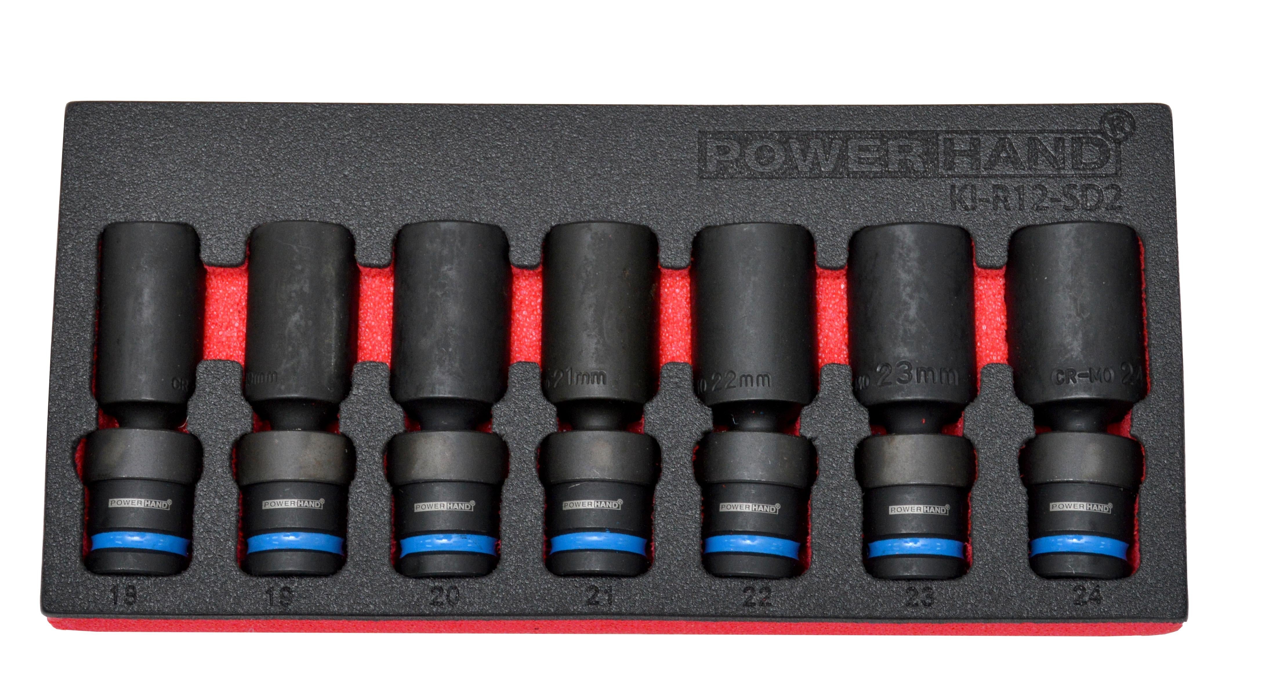Neilsen 7-Piece Universal Swivel Impact Socket Set – 1/2" Drive, 13mm-21mm – CT6018
