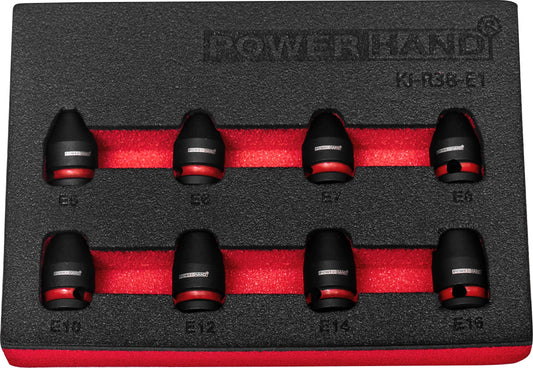 POWERHAND 3/8" Torx Impact Socket Set (E5-E16)