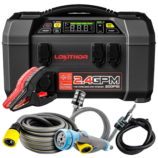 LOKITHOR 2500A 12v Booster, Compressor And Jet Washer