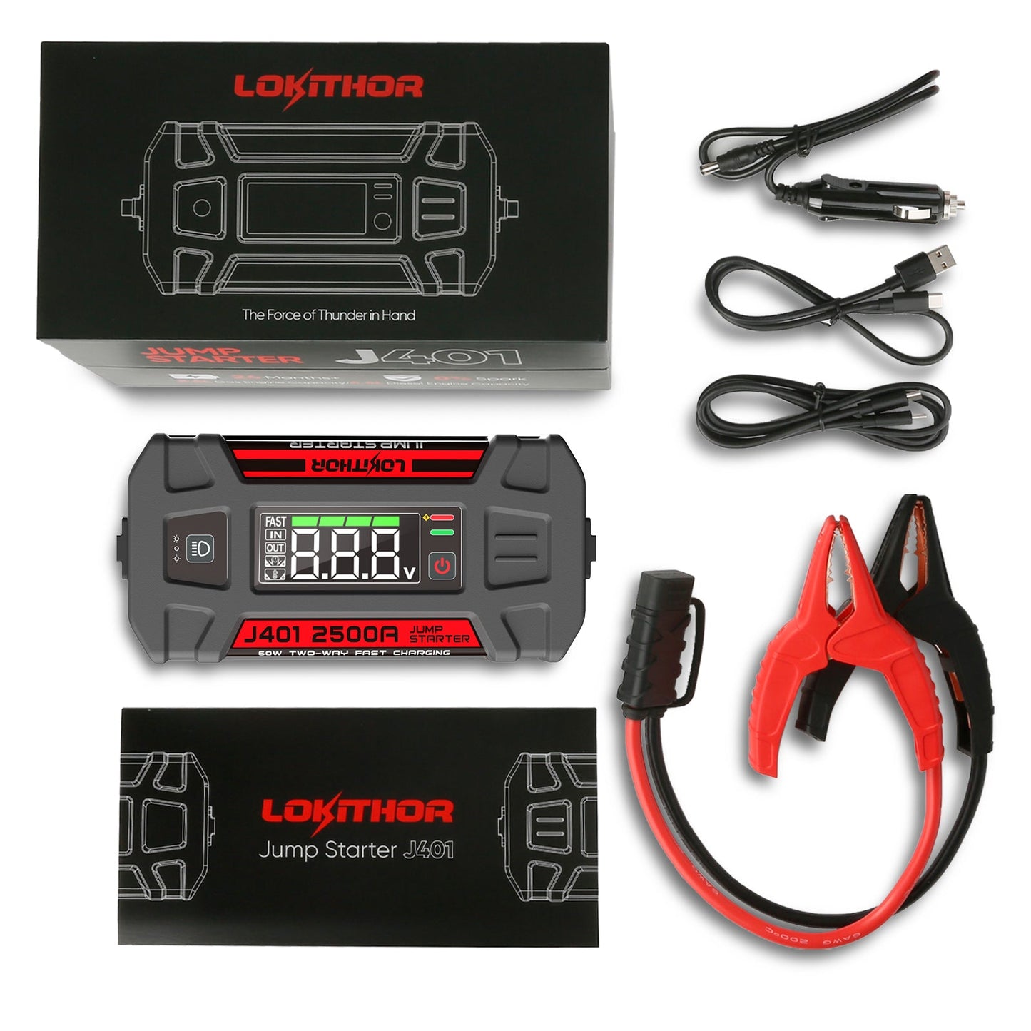 LOKITHOR 2500A 12v 3-in-1 Booster