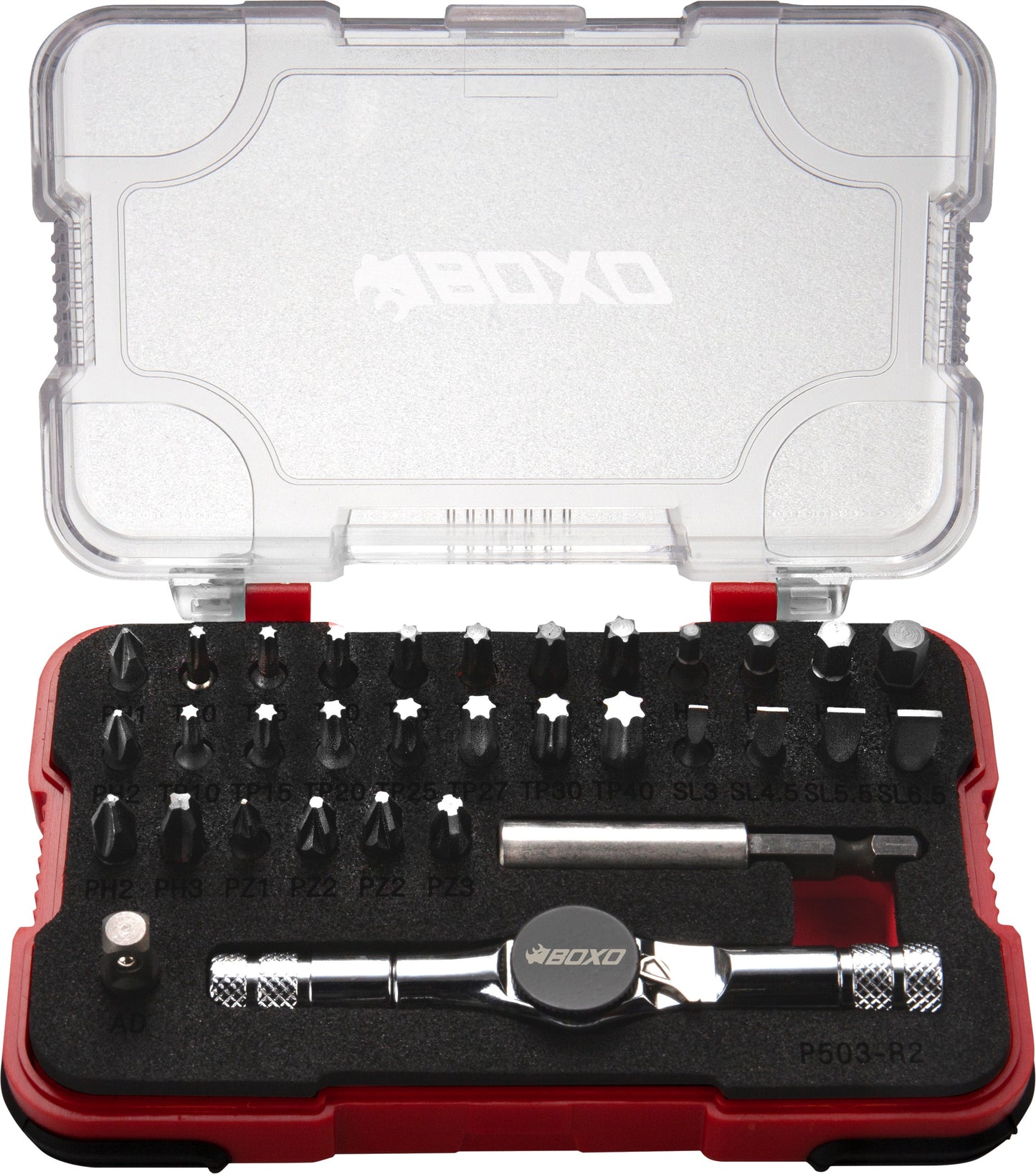 BOXO 33Pc 1/4" Socket Set & Accessories