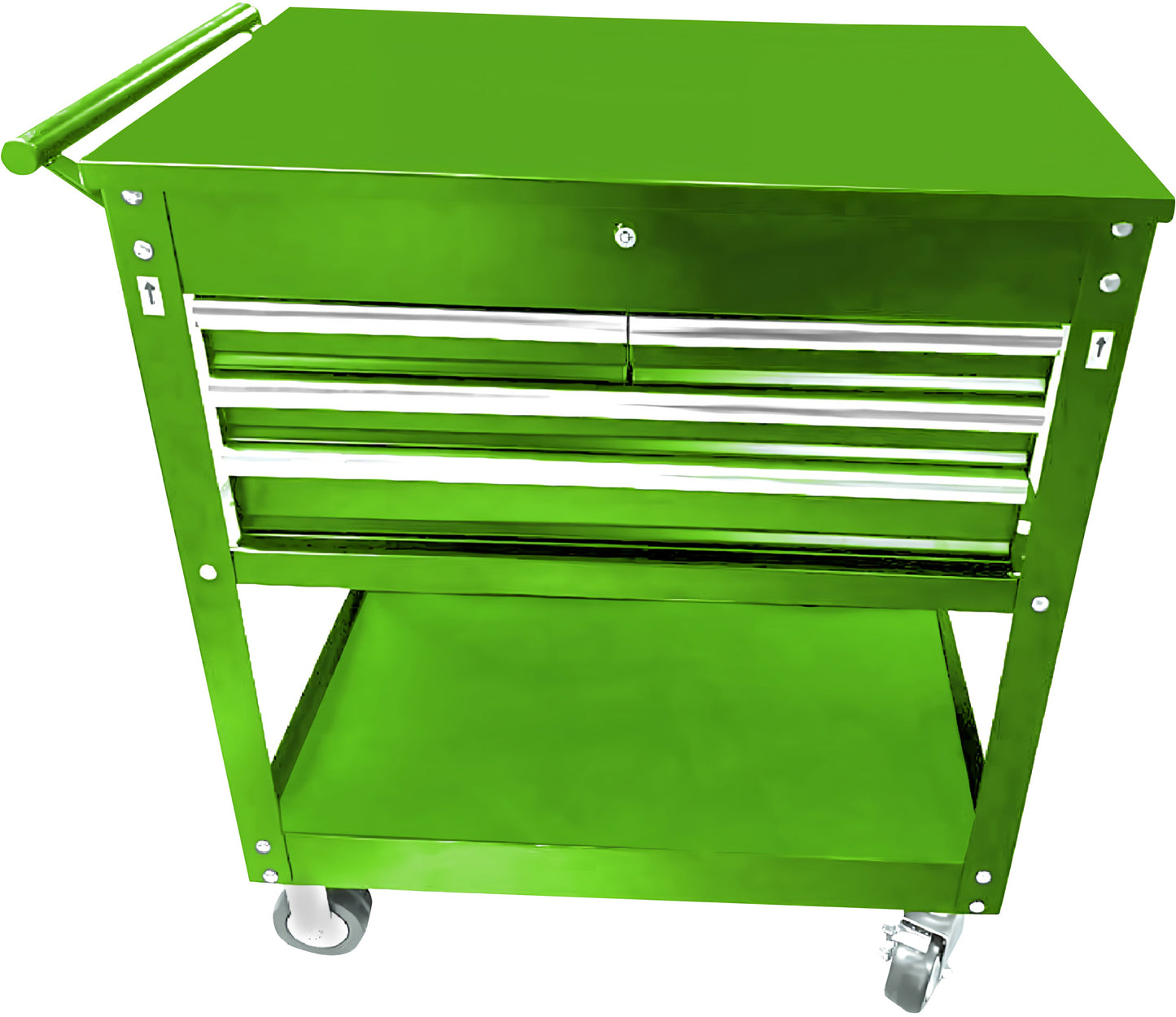 POWERHAND 4 Drawer Tool Cart - Green