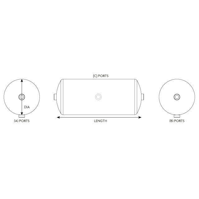 SCAT0004 Steel Air Tank To Suit Scania 15 Litre