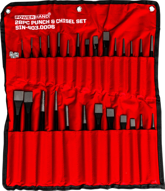 POWERHAND 28Pc Punch & Chisel Set