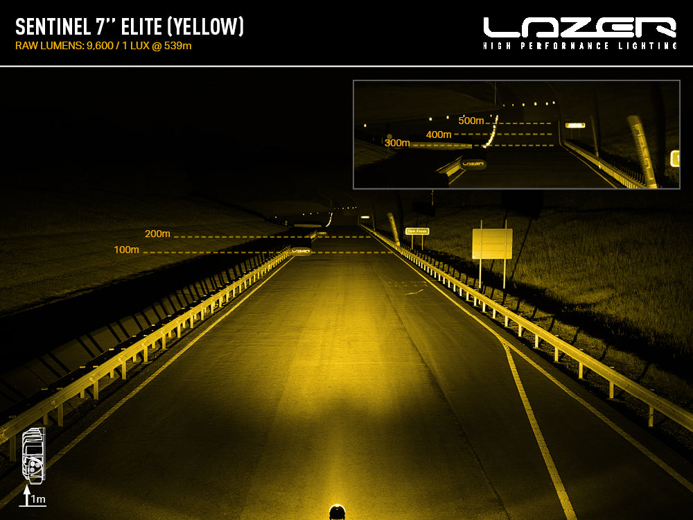 LAZER LAMPS Sentinel 7" Elite Gen 2 (Yellow)