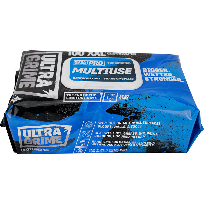 Ultragrime Pro XXL+ Multiuse Clothwipes 100 Wipes