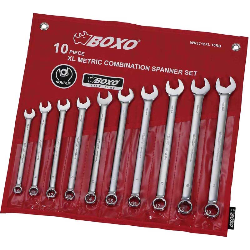 10PC XL COMBI SPANNER SET-Boxo-Equipment SKU: WR1712XL-10RB