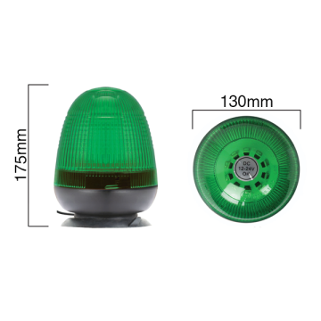 Green LED Beacon 12-24v - Magnetic Fixing