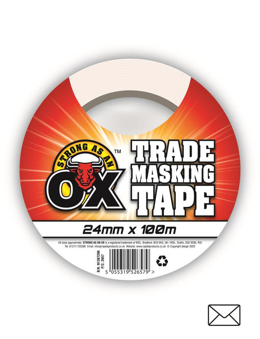 Strong As An Ox Trade Size Masking Tape - 24mm x 100M