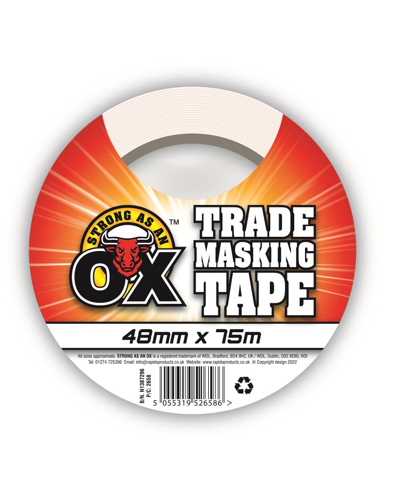 Strong As An Ox Trade Size Masking Tape - 48mm x 75M