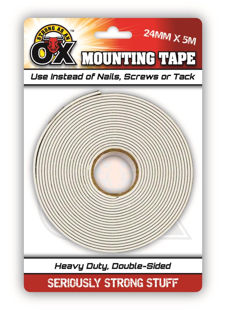 Strong As An Ox Heavy Duty Double Sided Mounting Tape 24mm x 5M