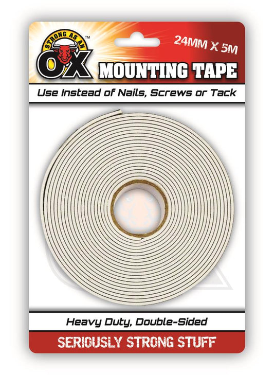 Strong As An Ox Heavy Duty Double Sided Mounting Tape 24mm x 5M