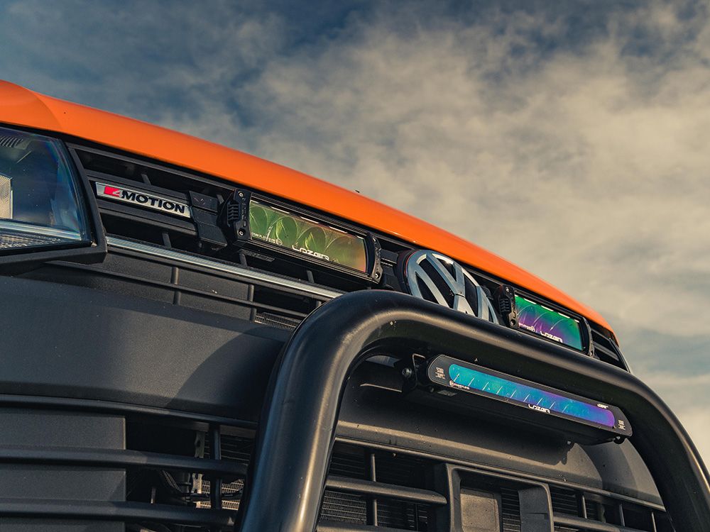 LAZER LAMPS VW T6 (2016+) - Grille Mount Kit (includes: 2x Triple-R 750 Elite (Gen2), 1x Grille Mount Brackets, 1x 2L-LP-120)