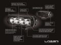LAZER LAMPS Mercedes X-Class (2017-2020) - Grille Mount Kit (includes: 2x ST4 Evo, 1x Grille Mount Brackets, 1x 2L-LP-120) - Compatiable with V6