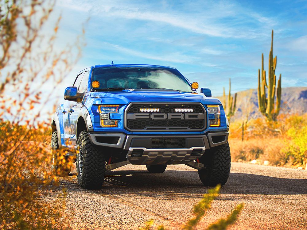 LAZER LAMPS Ford F-150 Raptor (2017-2020) - Grille Mount Kit (includes: 2x Carbon-6 Spot, 1x Grille Mount Brackets, 1x Two-Lamp Wiring Kits)