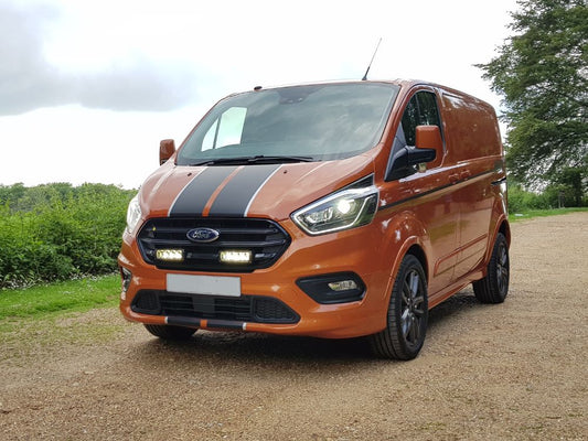 LAZER LAMPS Ford Transit Custom (2018-2022) - Grille Mount Kit (includes: 2x Triple-R 750 Elite (Gen2), 1x Grille Mount Brackets, 1x 2L-LP-120)