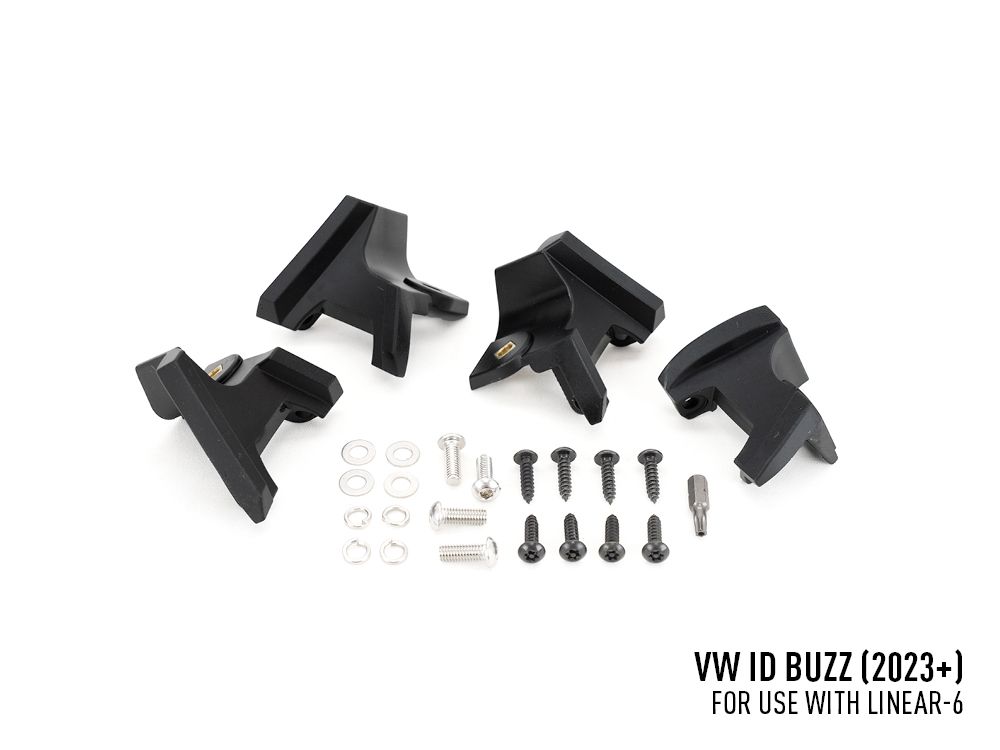 LAZER LAMPS VW ID Buzz (2023-Present) Grille Mount Kit (includes: 2x Linear-6, 1x GM-BUZZ-01K, 1x 2L-LP-120)