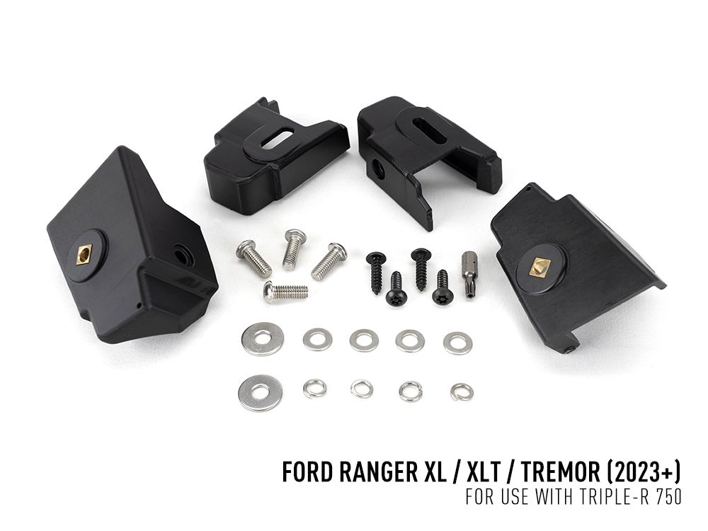 LAZER LAMPS Ford Ranger XL/XLT (2023-Present) - Grille Mount Kit (includes: 2x Triple-R 750 Beacon, 1x Grille Mount Brackets, 1x 2L-LP-6C-120)