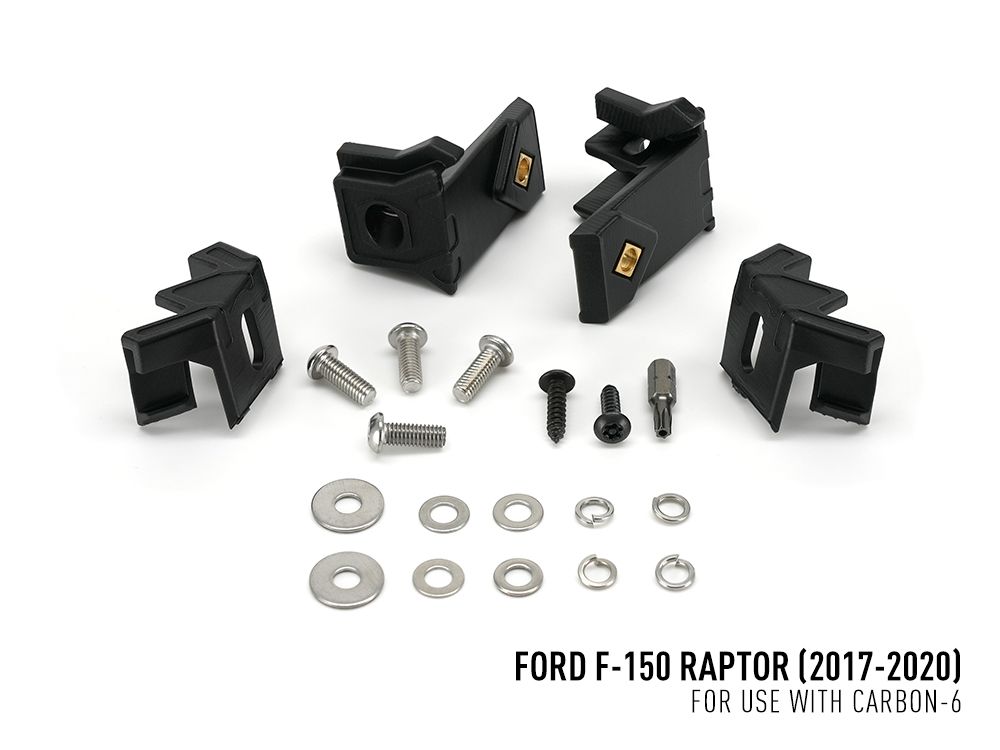 LAZER LAMPS Ford F-150 Raptor (2017-2020) - Grille Mount Kit (includes: 2x Carbon-6 Spot, 1x Grille Mount Brackets, 1x Two-Lamp Wiring Kits)