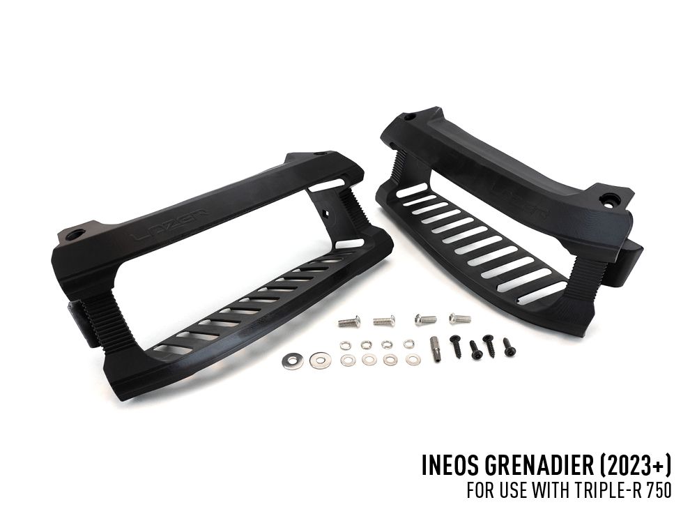 LAZER LAMPS Ineos Grenadier (2023-Present) - Grille Mount Kit (includes: 2x Triple-R 750 Beacon, 1x Grille Mount Brackets, 1x 2L-LP-6C-120)