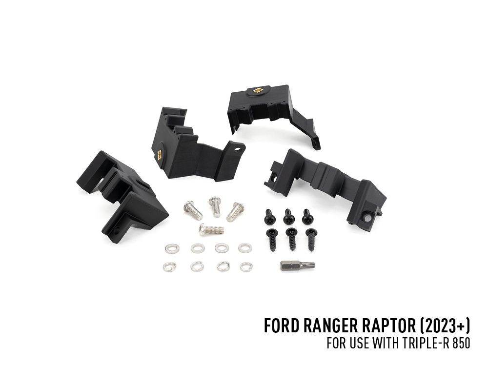 LAZER LAMPS Ford Ranger Raptor (2023-Present) - Grille Mount Kit (includes: 2x Triple-R 850 Elite (Gen2), 1x Grille Mount Brackets, 1x 2L-LP-120)