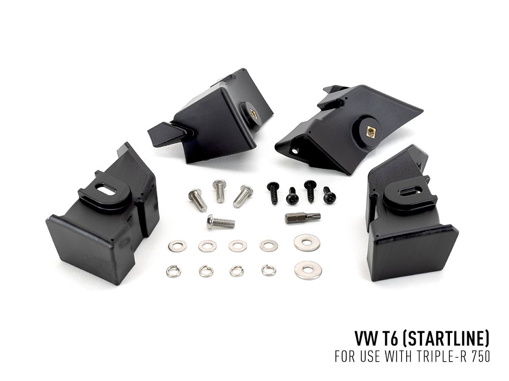 LAZER LAMPS VW T6 (2016+)  - Grille Mount Kit (includes: 2x Triple-R 750 Std (Gen2), 1x Grille Mount Brackets, 1x 2L-LP-PL-120)