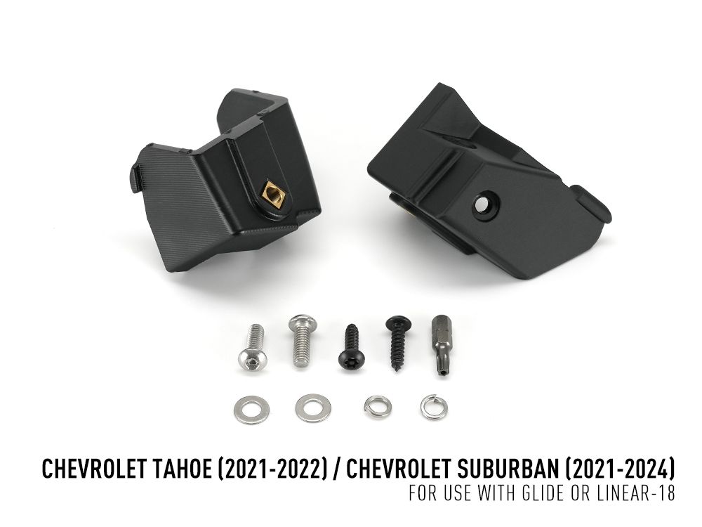 LAZER LAMPS Chevrolet Tahoe Premier/RST/LT (2021-2022) and Chevrolet Suburban LT (2021-2024) Grille Mount Kit  (includes: 1x Glide Elite with PL, 1x Grille Mount Brackets, 1x 1L-LP-PL-120)