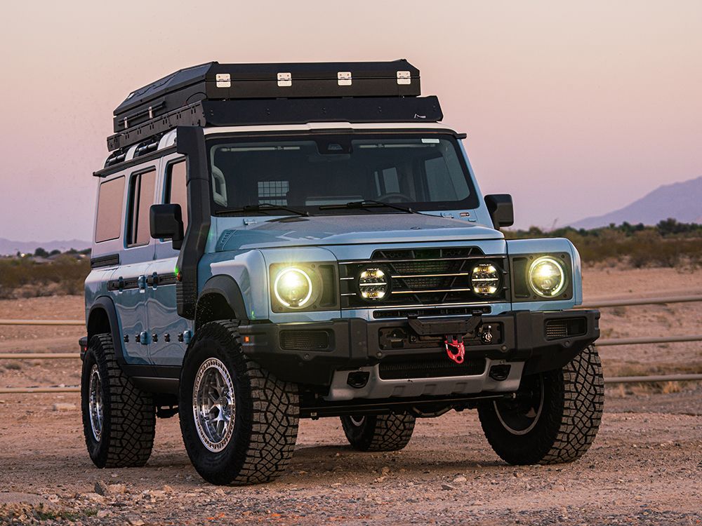 LAZER LAMPS Ineos Grenadier (2023-Present) - Grille Mount Kit (includes: 2x Sentinel 7" Elite, 1x Grille Mount Brackets, 1x 2L-LP-120)