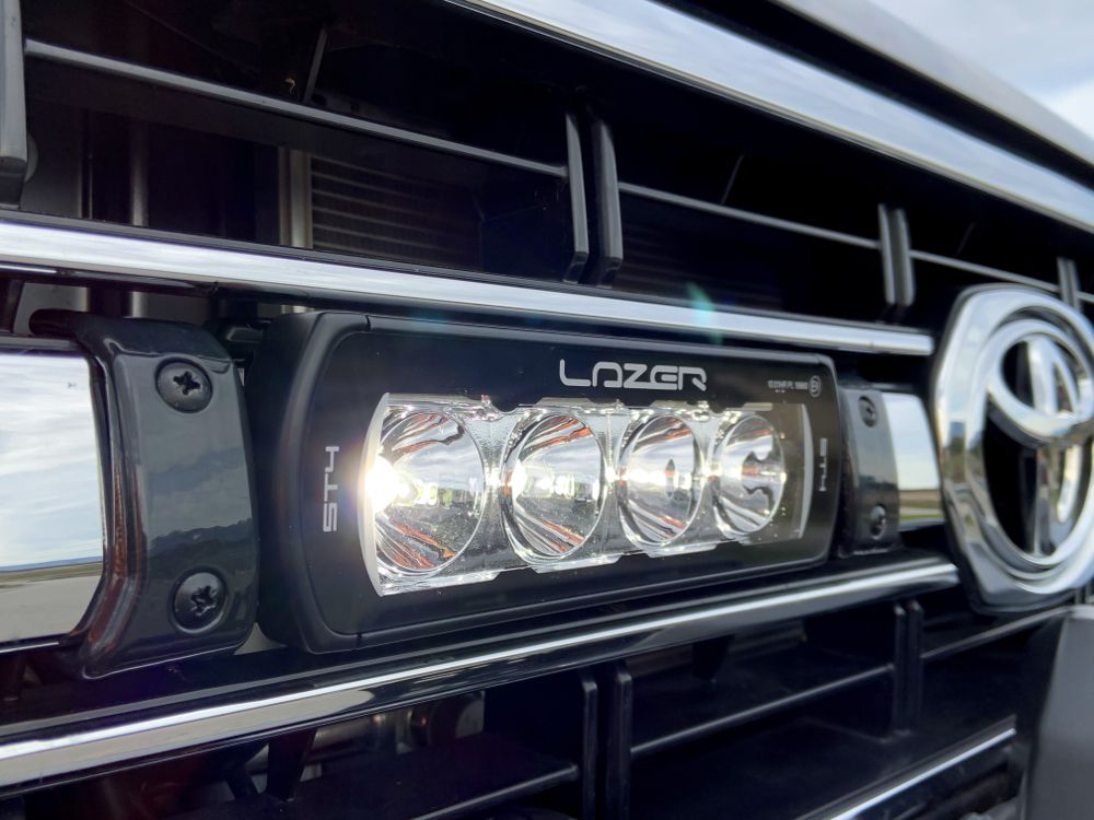 LAZER LAMPS Toyota LC70 (2007-2023) - Grille Mount Kit (includes: 2x ST4 Evo, 1x Grille Mount Brackets, 1x 2L-LP-120)